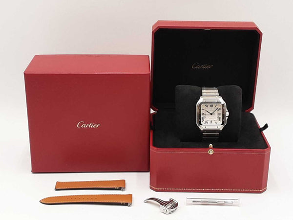Santos De Cartier Large Stainless Steel Automatic 40mm Watch Fw0525wxzxdu