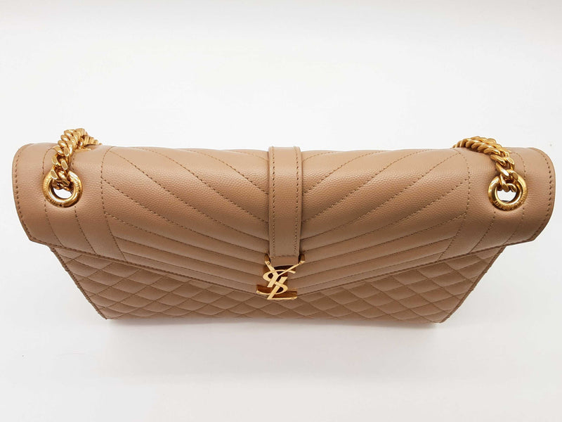 Saint Laurent Envelope Large Beige Shoulder Bag Sd1025ezxde