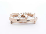 Chanel Cc Gold-tone Brooch In Faux Pearls & Strass Fw1025lrxdu