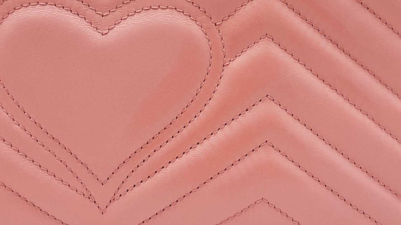 Gucci Marmont Medium Shoulder Bag In Pink Matelassé Chevron Leather Fw0925przdu