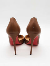 Christian Louboutin Iriza Brown Leather Pumps Size 40 Eb0626lrxde