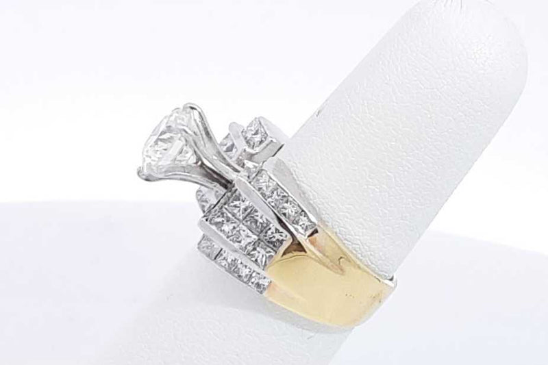 Approx. 4.65ctw Diamond Ring In 18k Yellow Gold 10.34 Grams Size 6 Eb0724oxxzsa