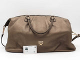 Mcm Large Leather Pebbled Satchel Silver Aa0926lrzsa