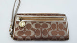 Coach Signature Metallic Wristlet Wallet Sd0725pzdu