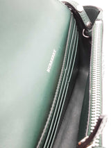 Burberry Hamsphire Perforated Green Leather Crossbody Eb1225orxdu