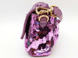 Fendi Baguette Purple Sequined Shoulder Bag Do1225lrxzde