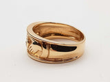 0.05 Carat Diamond 14k Yellow Gold 4.9g Claddagh Ring Size 6.75 Do0326wlrde