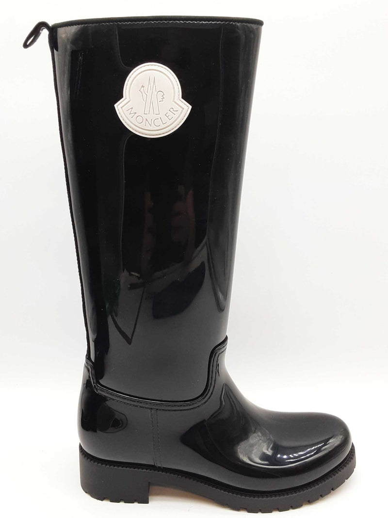 Moncler Ginger Stivale Black Rubber Tall Boots Size Eu 39 Do0225lcrde