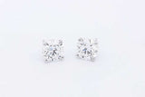 3.64ctw Lab Grown Diamond Stud Earrings In 14k White Gold 1.9 Grams Eb1024irxsa