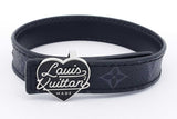 Louis Vuitton X Nigo Heart Monogram & Leather Reversible Bracelet Eb0426lorsa