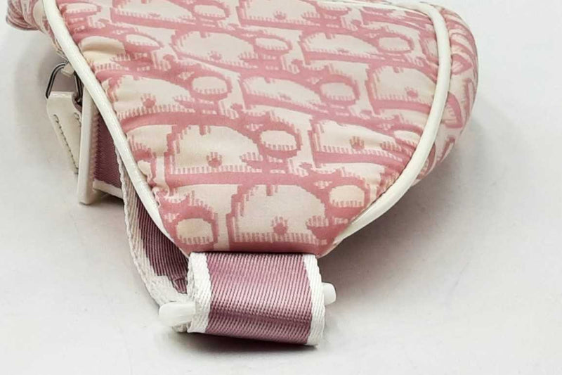 Christian Dior Trotter Diorissimo Oblique Pink & White Waist Bag Eb1125lrxdu