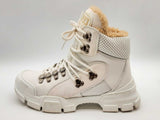 Gucci Flashtek White Fur Lined Sneakers Size It 38.5 Do1224loxde