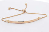14k Yellow Gold Bar Bolo Bracelet 3.5 Grams Eb0826lcxsa