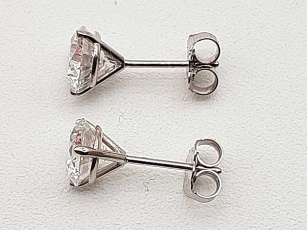 2.00 Cttw Lab Grown Diamonds 14k White Gold 1.1g Stud Earrings Do0723srxde