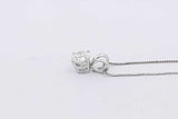 0.30ctw Diamond Pendant Necklace In 14k White Gold 1.2 Grams 19 Inch Eb0626lorsa