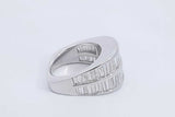 3.6cttw Diamond Ring In 18k White Gold 17.1 Grams Size 6.5 Eb0326lixzdu