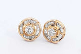 1.24ctw Diamond Stud Earrings In 14k Yellow Gold 5.49 Grams Eb0225prxsa