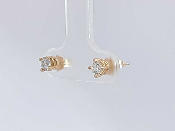 0.30 Cttw 14k Yellow Gold Double Stud Earrings 0.6 Grams Aa0825oxzsa