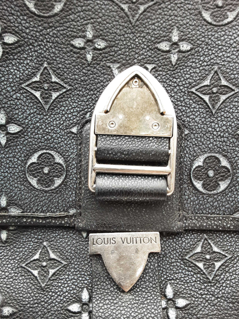 Louis Vuitton Cowhide Faded Monogram Archy Charcoal Messenger Sd0225lrzxsa