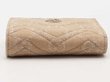 Gucci Gg Marmont Quilted Canvas Jacquard Leather Wallet Beige Aa0426lzxsa
