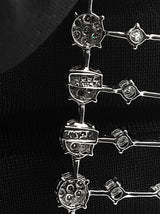6.1 Cttw Diamond & 18k White Gold Collar Necklace 16.8 Gram 18 Inch Fw0826opxzdu