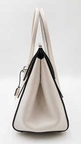 Michael Kors Campbell Medium Satchel In White Leather Fw0326lozdu
