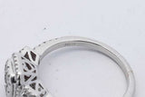 0.82cttw Diamond Cluster Ring In 14k White Gold 3.4 Grams Size 7 Eb0626osxsa