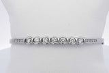 1.35cttw Diamond 18k White Gold Hinged Bangle Bracelet 14.8 Grams Eb0326llxzdu