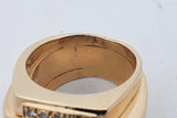 Orange Gemstone & Diamond Ring In 14k Yellow Gold 18.4 Grams Size 5 Eb0726lxorsa