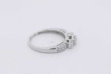 0.71cttw Diamond Ring In 10k White Gold 2.6 Grams Size 8 Eb0426wxzsa