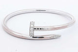 Cartier 18k White Gold Juste Un Clou Bracelet Size 16 32.1 Grams Eb0824rrxzdu