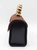 Loewe Velazquez Top Handle Bag In Brown & Black Leather Fw09262zxdu