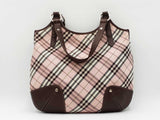 Burberry Blue Label Shoulder Bag In Pink Nova Check & Brown Leather Fw0826lezdu