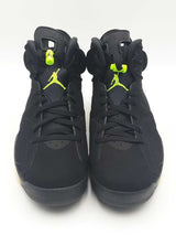 Nike Air Jordan 6 Retro Black & Electric Green Sneakers Size 13 Eb0525lrxsa