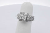2.22cttw Diamond 14k White Gold Ring 6.7 Grams Size 4 Eb0626ixzsa