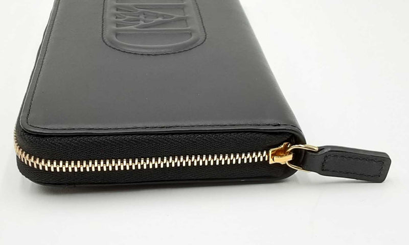 Mcm Mode Travia Black Leather Zip Around Wallet Eb0524orxdu