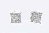 0.5cttw Diamond Stud Screwback Earrings In 14k White Gold 3.8 Grams Eb0826osxsa