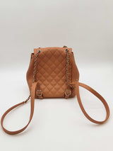 Chanel Dark Beige Quilted Caviar Duma Backpack Eb1026orxzde