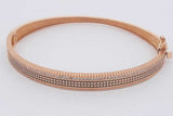 21k Yellow Gold Diamond Hinged Bangle Bracelet 13.4 Grams Eb0126ixzsa