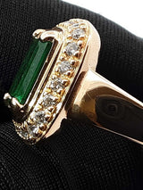 James Avery Heirloom Emerald & Diamond Ring In 18k Yellow Gold 9.5 Grams Size 6.25 Fw0726czxdu
