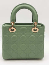 Christian Dior Lady Dior Mint Green Cannage Top Handle Bag Eb1225lrxzde