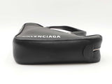 Balenciaga Extra Small Triangle Duffle Bag In Black Leather Fw0926ocrdu