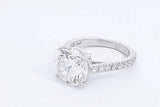 3.92cttw Diamond Ring In Platinum 5.2 Grams Size 4.5 Eb0126lrxxzdu