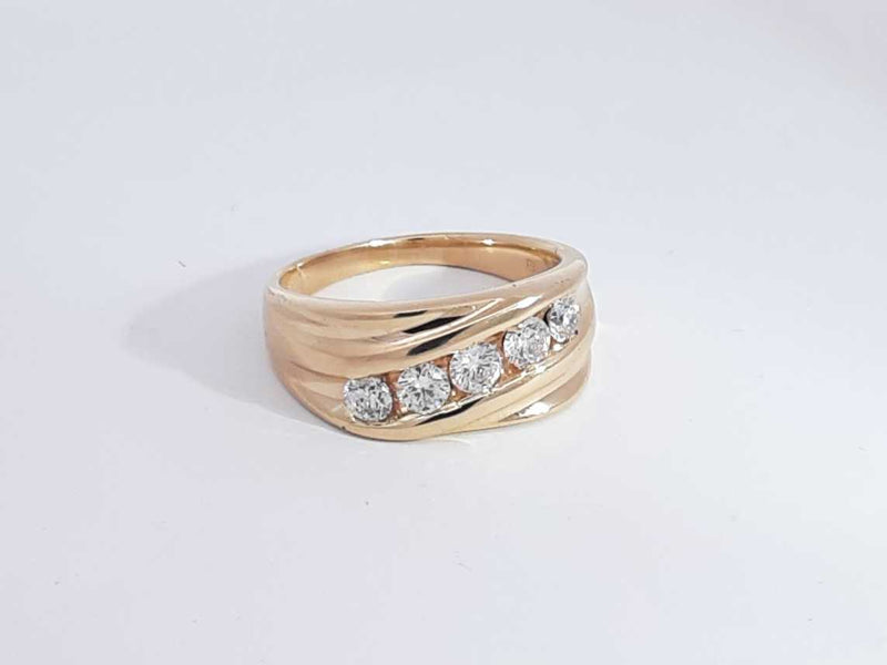 0.80 Cttw Diamond 14k Yellow Gold 9 Grams Size 11.5 Aa1025czxsa