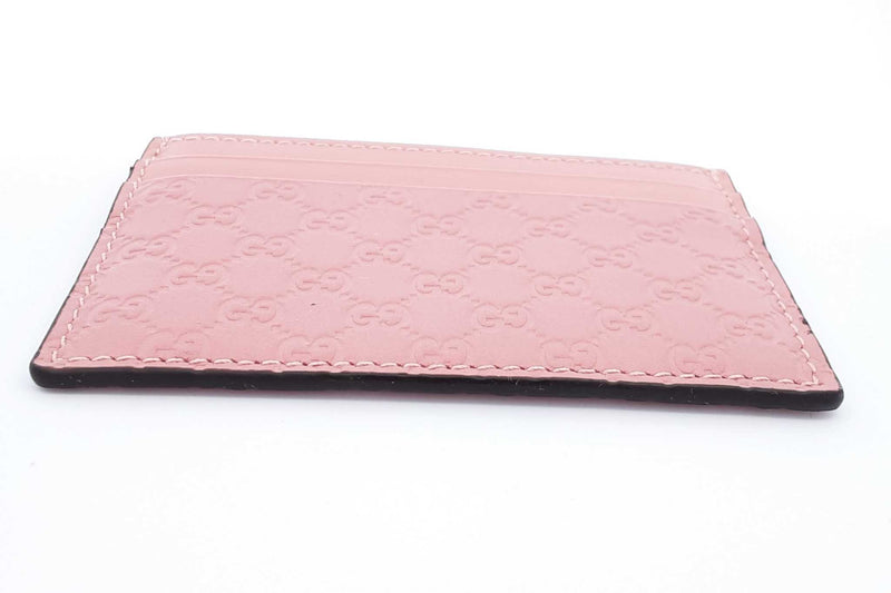 Gucci Microguccissima Pink Leather Card Case Wallet Eb0524exdu