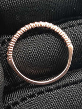 Diamond & 10k Rose Gold Half Eternity Ring 0.9 Grams Size 4.25 Fw0326lxzdu