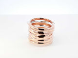 1.34 Cttw Diamond & 14k Rose Gold Overlap Ring 14 Grams Size 6.5 Fw0826rrzdu