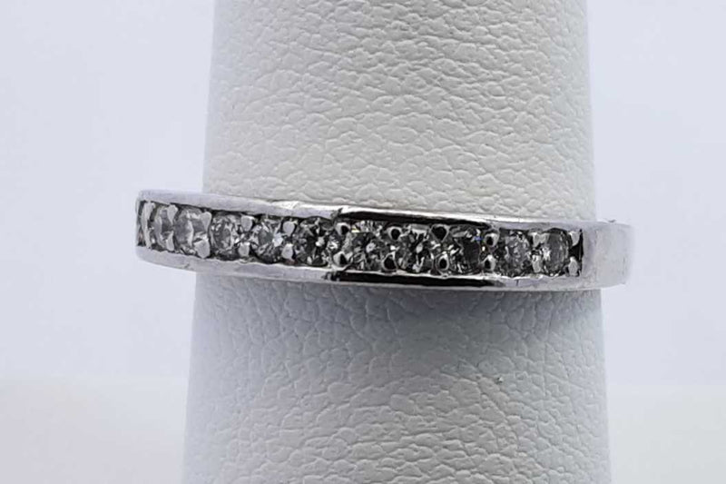 Approx. 0.39ctw Diamond Ring In 14k White Gold 2.92 Grams Size 7 Eb1124lersa