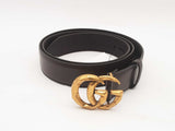 Gucci Gg Marmont Brown Leather Belt Sd0725ozxsa