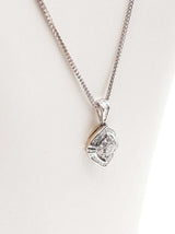 0.61 Cttw Diamond & 18k Gold Pendant With 14k Franco Chain 9.2 Grams Fw0826rrzdu
